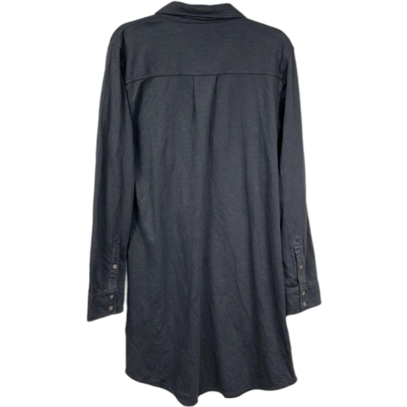 NWT Faherty Seasons Knit Long Sleeve Organic Cotton Shirt Dress Lagenlook Sz XS - Picture 8 of 16